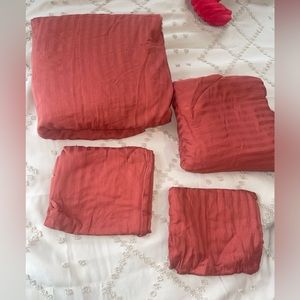 Burnt/ copper full size bed sheets